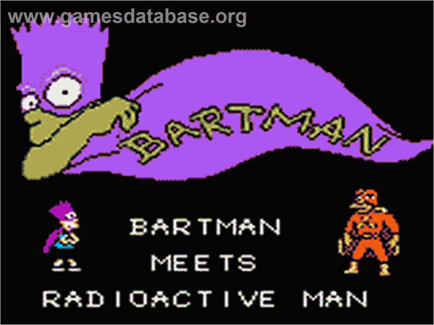 Simpsons: Bartman Meets Radioactive Man - Sega Game Gear - Artwork - Title Screen