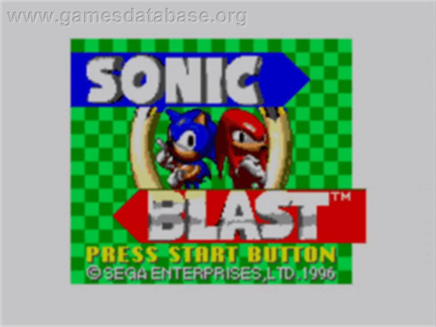 Sonic Blast - Sega Game Gear - Artwork - Title Screen