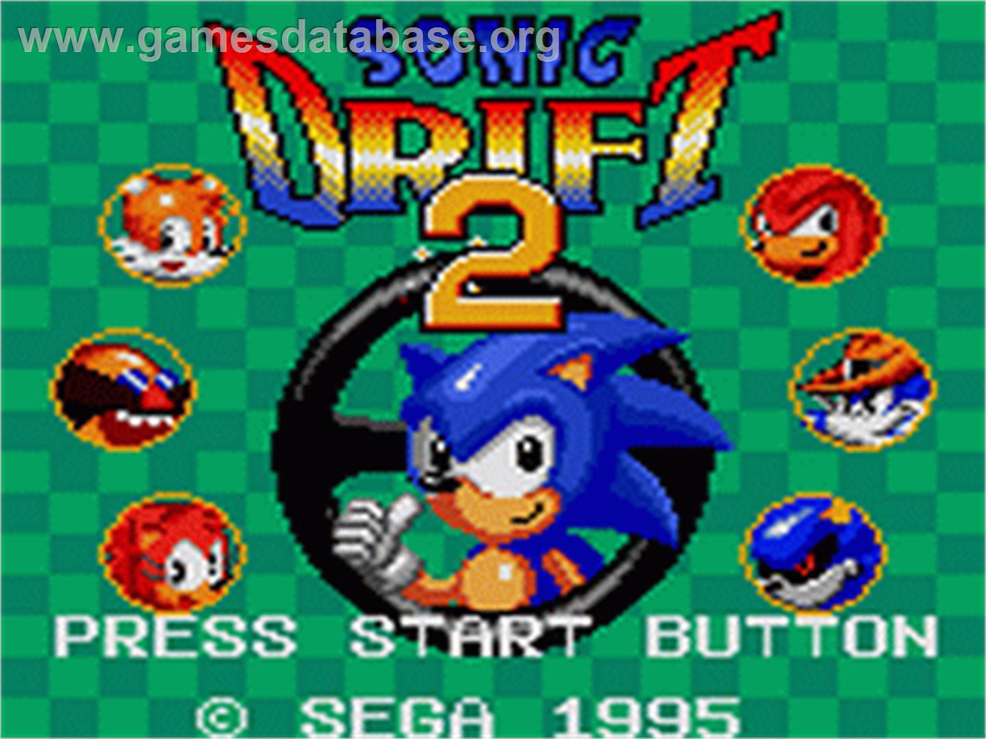 Sonic Drift 2 - Sega Game Gear - Artwork - Title Screen