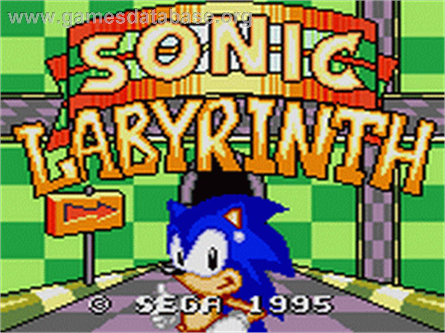 Sonic Labyrinth - Sega Game Gear - Artwork - Title Screen