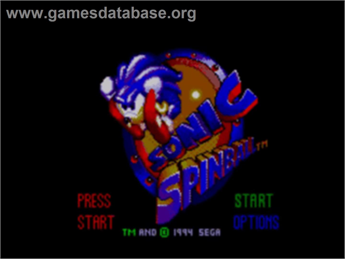 Sonic Spinball - Sega Game Gear - Artwork - Title Screen