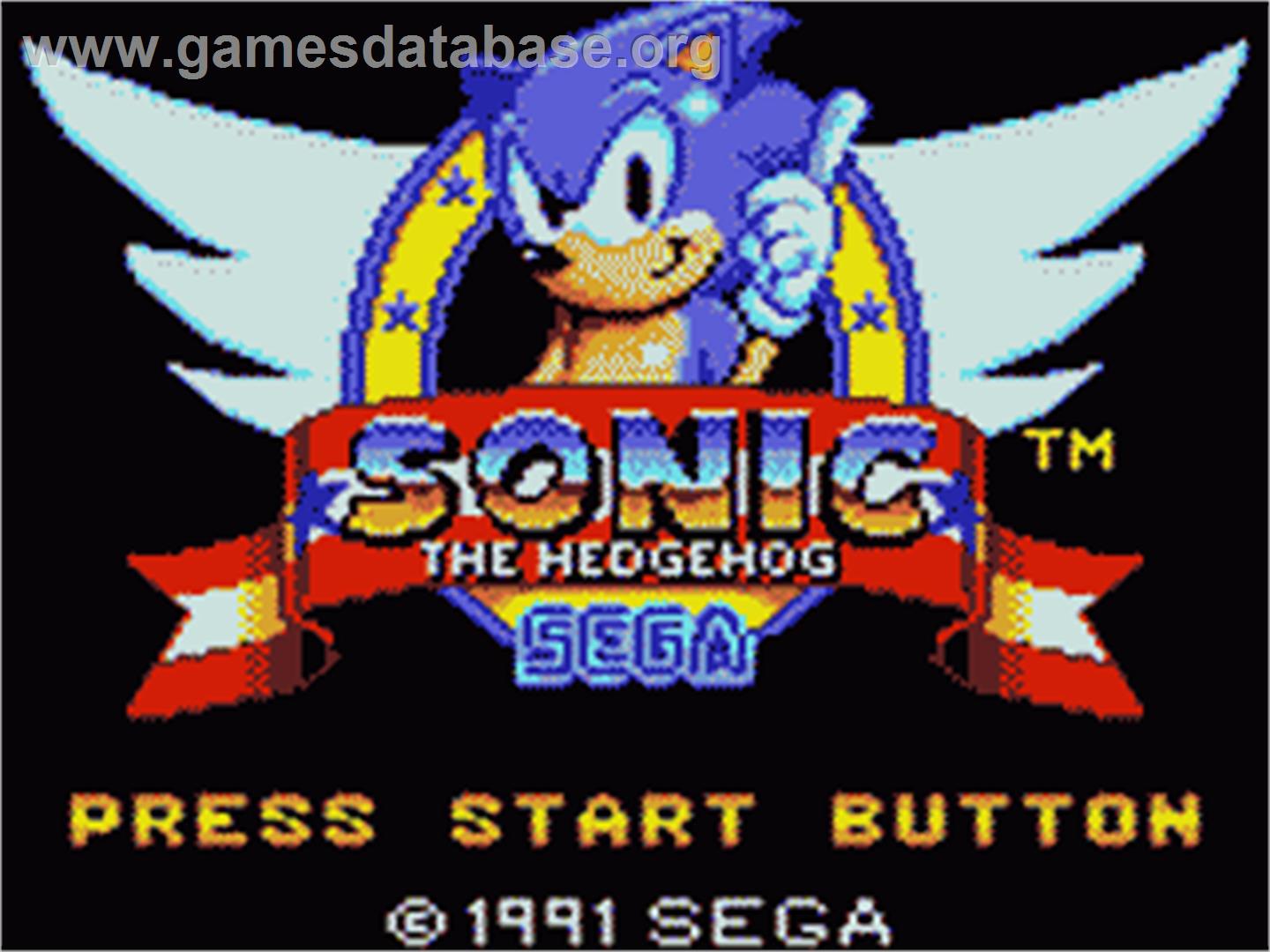 Sonic The Hedgehog - Sega Game Gear - Artwork - Title Screen