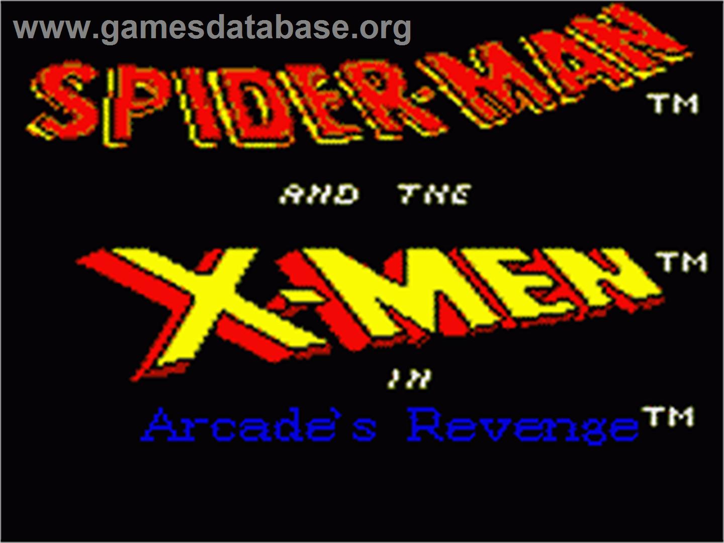 Spider-Man and the X-Men: Arcade's Revenge - Sega Game Gear - Artwork - Title Screen
