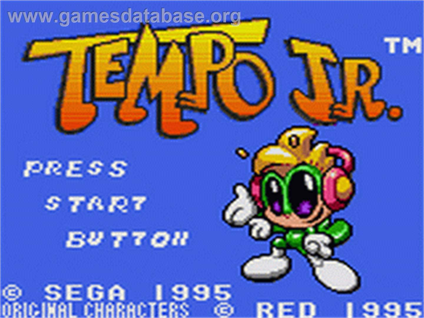 Tempo Jr. - Sega Game Gear - Artwork - Title Screen