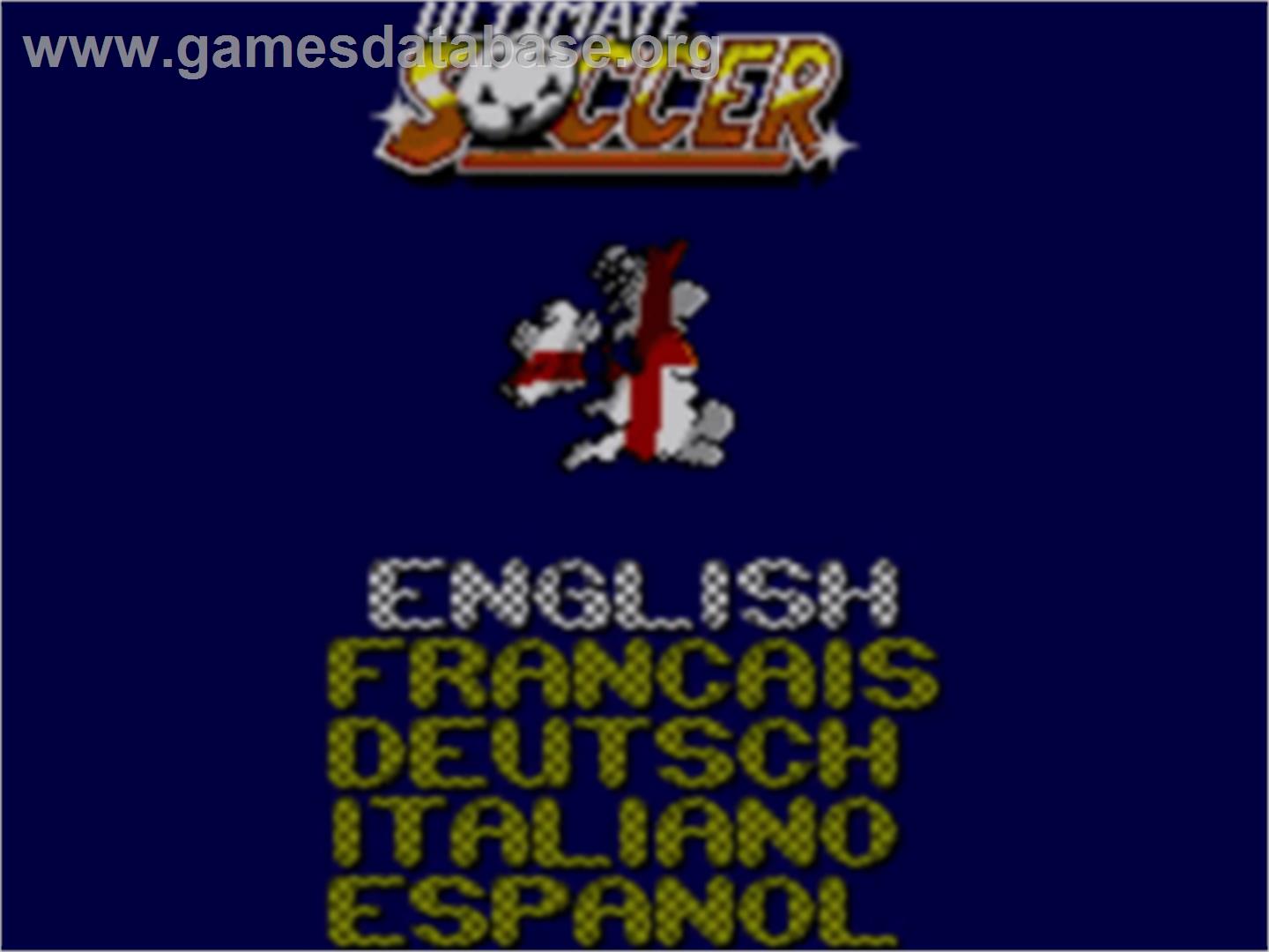 Ultimate Soccer - Sega Game Gear - Artwork - Title Screen