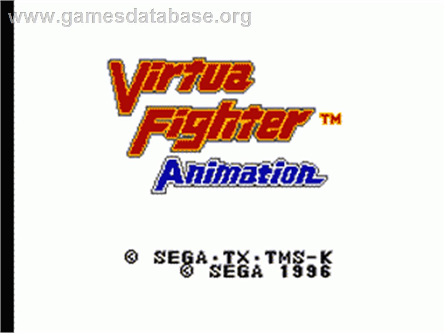 Virtua Fighter Animation - Sega Game Gear - Artwork - Title Screen