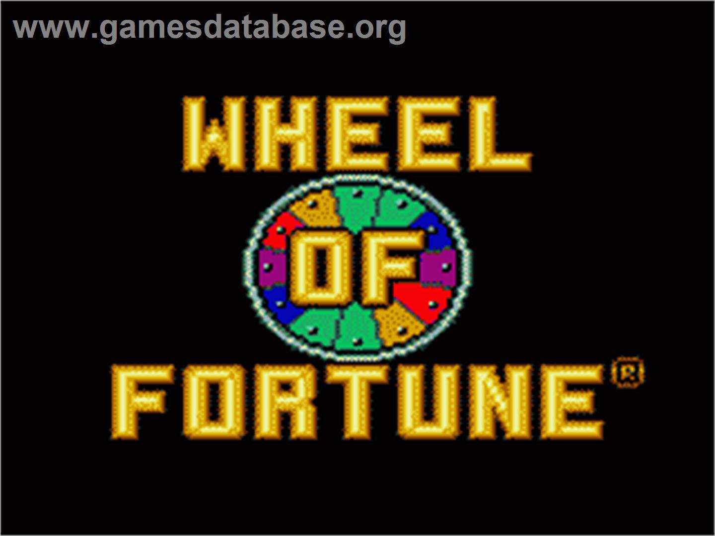 Wheel Of Fortune: Featuring Vanna White - Sega Game Gear - Artwork - Title Screen