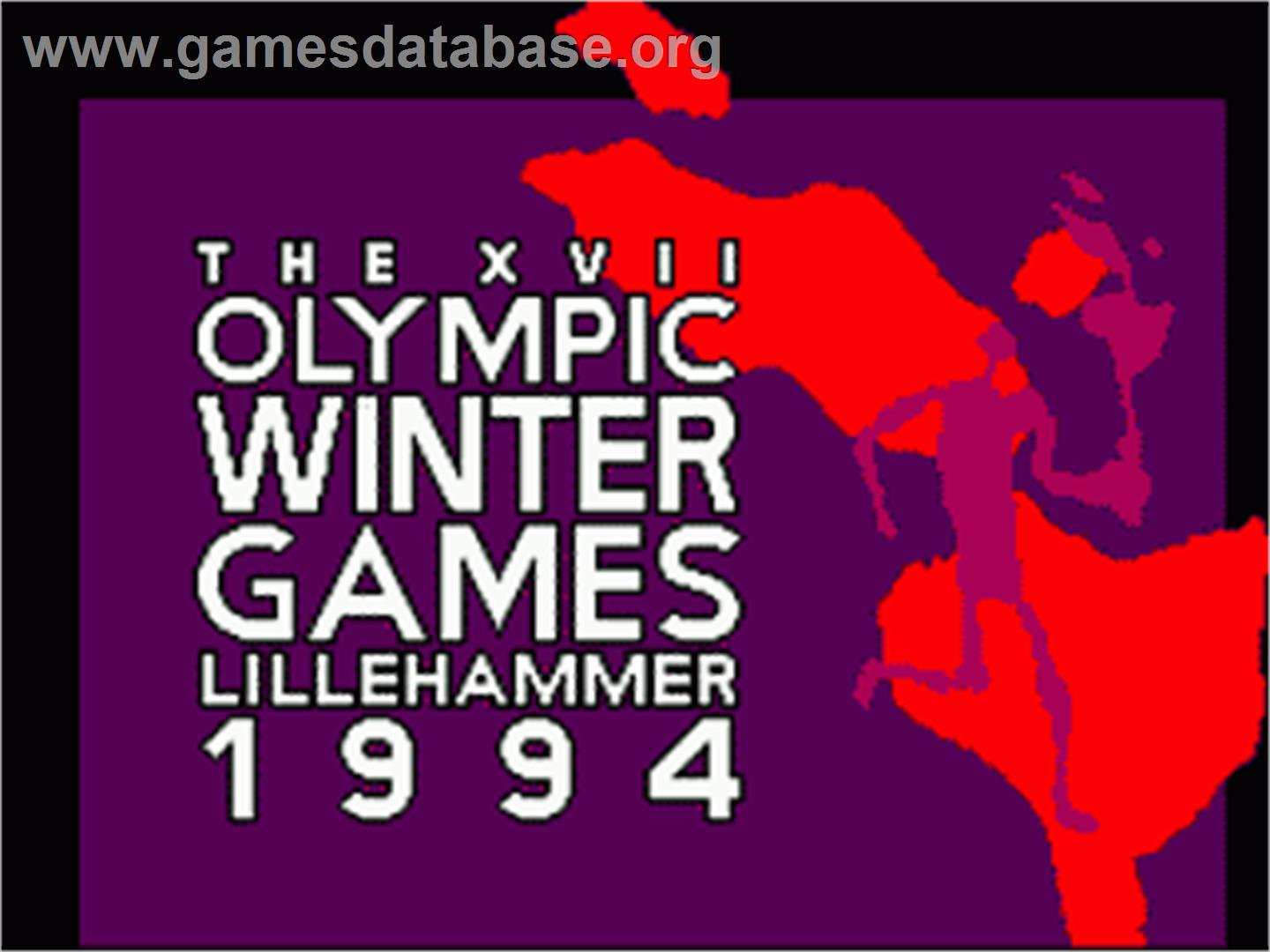 Winter Olympics: Lillehammer '94 - Sega Game Gear - Artwork - Title Screen