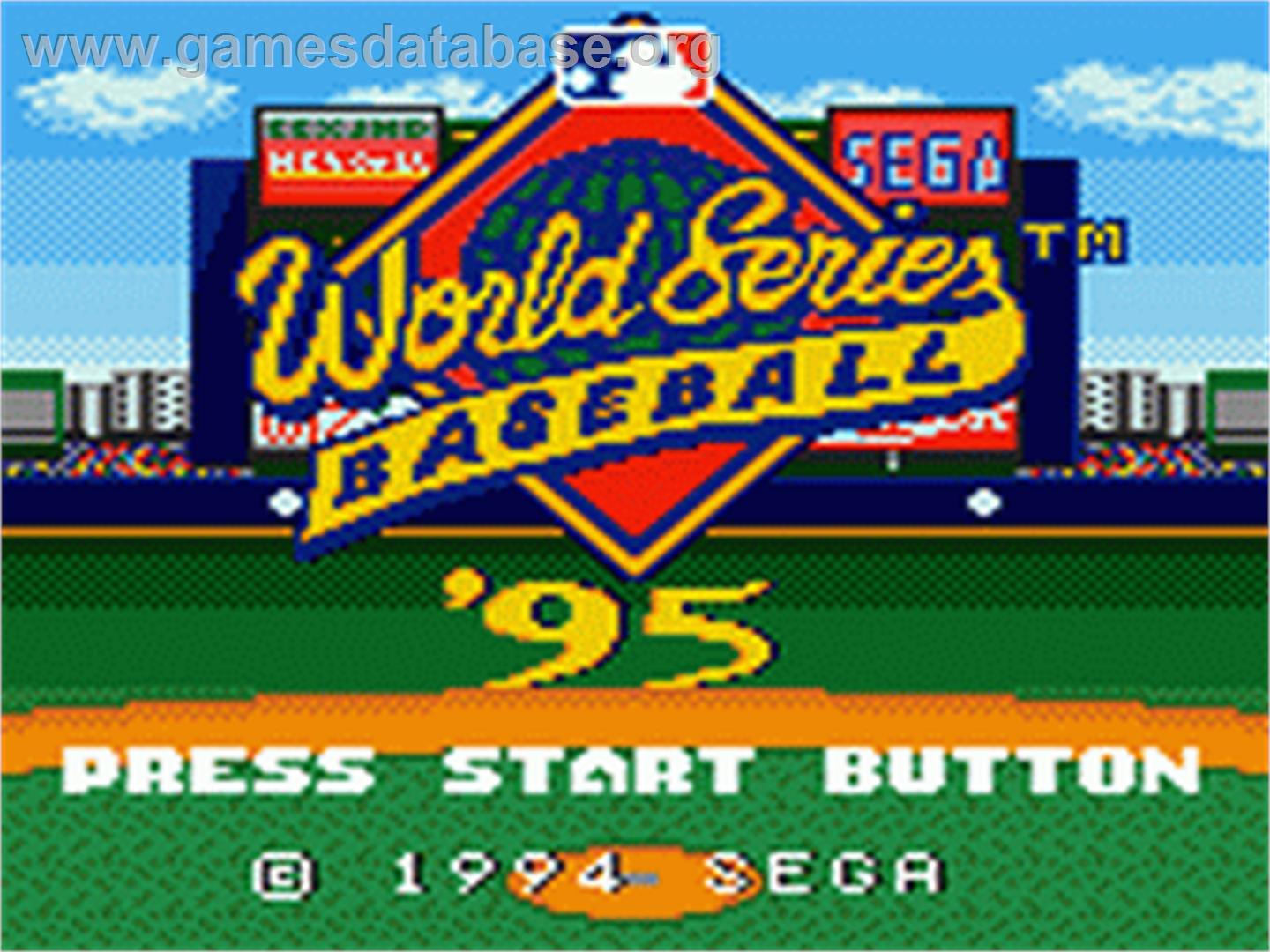 World Series Baseball '95 - Sega Game Gear - Artwork - Title Screen