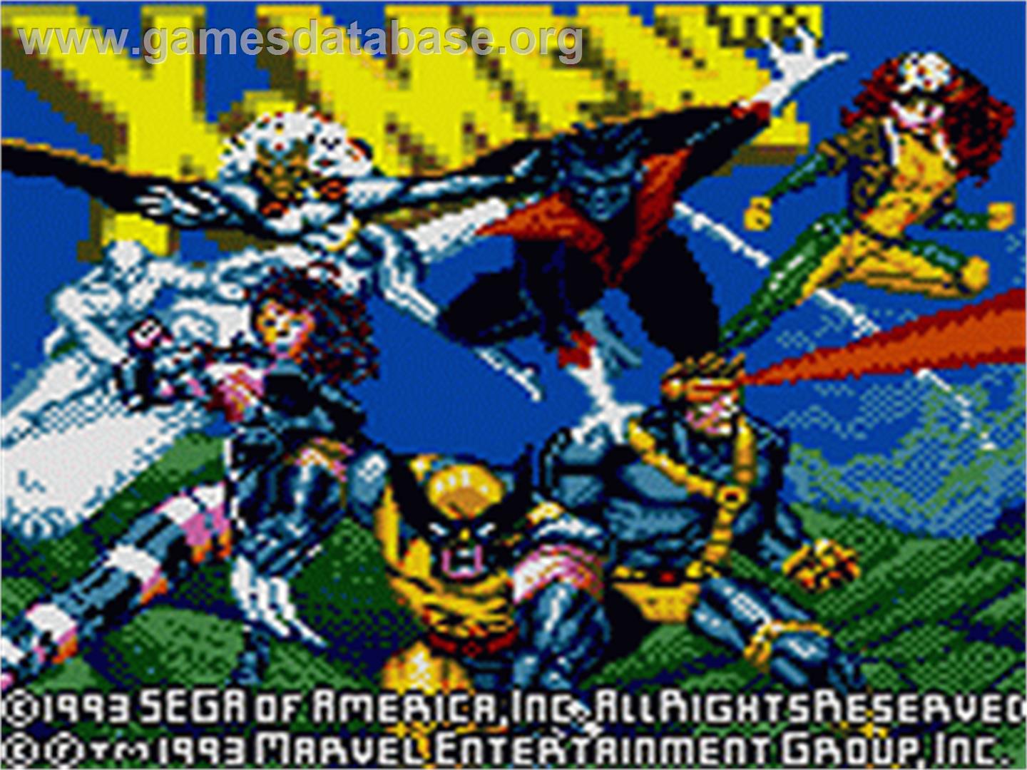 X-Men: Gamesmaster's Legacy - Sega Game Gear - Artwork - Title Screen