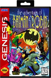 Box cover for Adventures of Batman and Robin, The on the Sega Genesis.