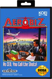 Box cover for Aerobiz on the Sega Genesis.