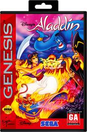 Box cover for Aladdin on the Sega Genesis.