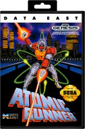 Box cover for Atomic Runner on the Sega Genesis.