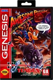 Box cover for Awesome Possum Kicks Dr. Machino's Butt on the Sega Genesis.