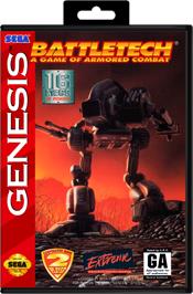 Box cover for Battletech: A Game of Armored Combat on the Sega Genesis.