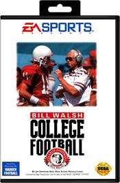 Box cover for Bill Walsh College Football on the Sega Genesis.