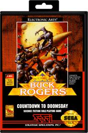 Box cover for Buck Rogers: Countdown to Doomsday on the Sega Genesis.