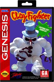 Box cover for Clay Fighter on the Sega Genesis.