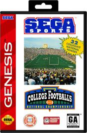 Box cover for College Football's National Championship on the Sega Genesis.