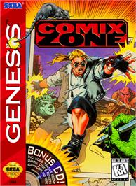 Box cover for Comix Zone on the Sega Genesis.