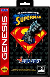 Box cover for Death and Return of Superman, The on the Sega Genesis.