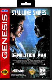 Box cover for Demolition Man on the Sega Genesis.