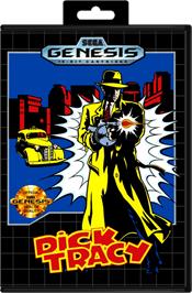 Box cover for Dick Tracy on the Sega Genesis.