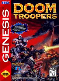 Box cover for Doom Troopers: Mutant Chronicles on the Sega Genesis.
