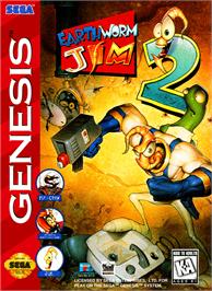 Box cover for Earthworm Jim 2 on the Sega Genesis.