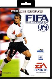 Box cover for FIFA 98: Road to World Cup on the Sega Genesis.