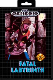 Box cover for Fatal Labyrinth on the Sega Genesis.