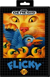 Box cover for Flicky on the Sega Genesis.