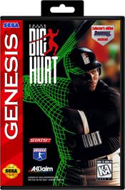 Box cover for Frank Thomas Big Hurt Baseball on the Sega Genesis.