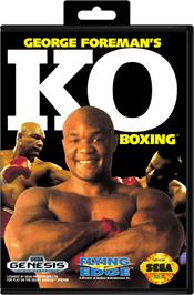 Box cover for George Foreman's KO Boxing on the Sega Genesis.