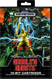 Box cover for Ghouls'n Ghosts on the Sega Genesis.