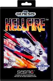 Box cover for Hellfire on the Sega Genesis.