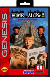 Box cover for Home Alone 2 - Lost in New York on the Sega Genesis.