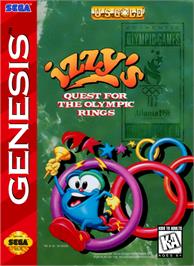 Box cover for Izzy's Quest for the Olympic Rings on the Sega Genesis.