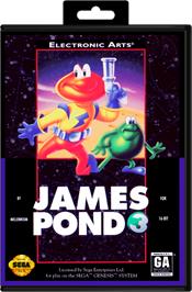 Box cover for James Pond 3: Operation Starfish on the Sega Genesis.
