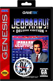 Box cover for Jeopardy on the Sega Genesis.