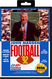 Box cover for John Madden Football '92 on the Sega Genesis.