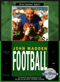 Box cover for John Madden Football on the Sega Genesis.