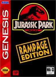 Box cover for Jurassic Park - Rampage Edition on the Sega Genesis.