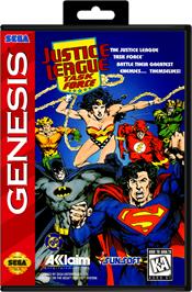 Box cover for Justice League Task Force on the Sega Genesis.