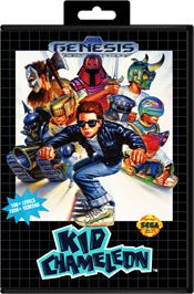Box cover for Kid Chameleon on the Sega Genesis.