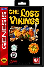 Box cover for Lost Vikings, The on the Sega Genesis.
