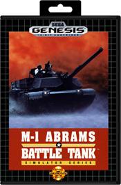 Box cover for M-1 Abrams Battle Tank on the Sega Genesis.