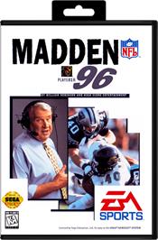 Box cover for Madden NFL '96 on the Sega Genesis.