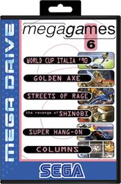 Box cover for Mega Games 6 Vol. 1 on the Sega Genesis.